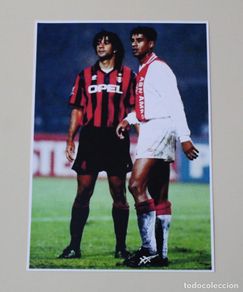 Collectionnisme sportif: FOTOGRAFÍA FÚTBOL. RUUD GULLIT Y FRANK RIJKAARD. DURANTE UN PARTIDO DEL AC MILAN Y AJAX